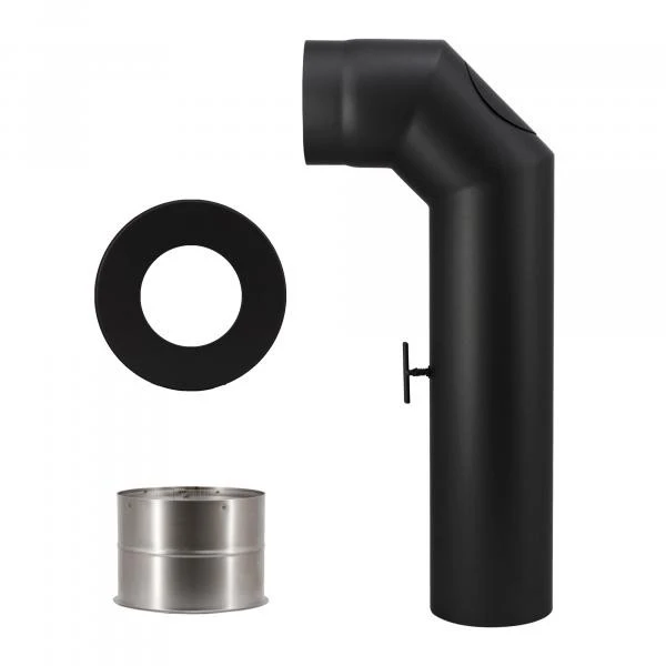 Rauchrohrset 90° Zweimal Abgewinkelt 150mm Ø Mit Kurzen Schenkel 1 Rauchrohrset 90° Zweimal Abgewinkelt 150mm Ø Mit Kurzen Schenkel