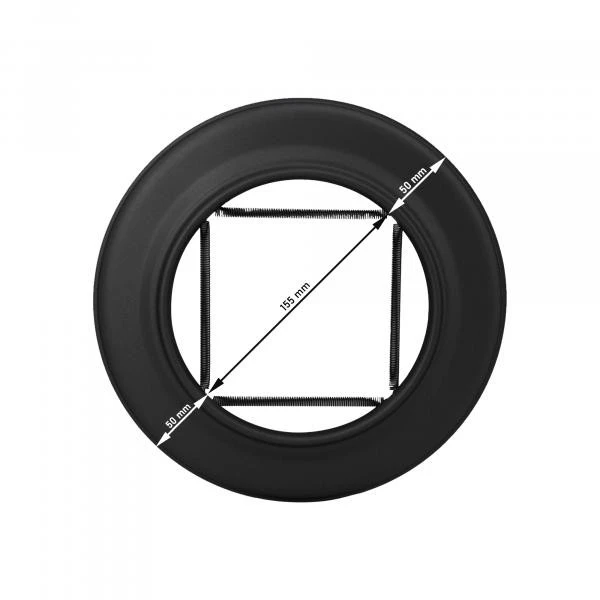 Wandrosette Mit Spannfedern 50mm Rand - 150mm Ø 2 Wandrosette Mit Spannfedern 50mm Rand - 150mm Ø – Bild 2