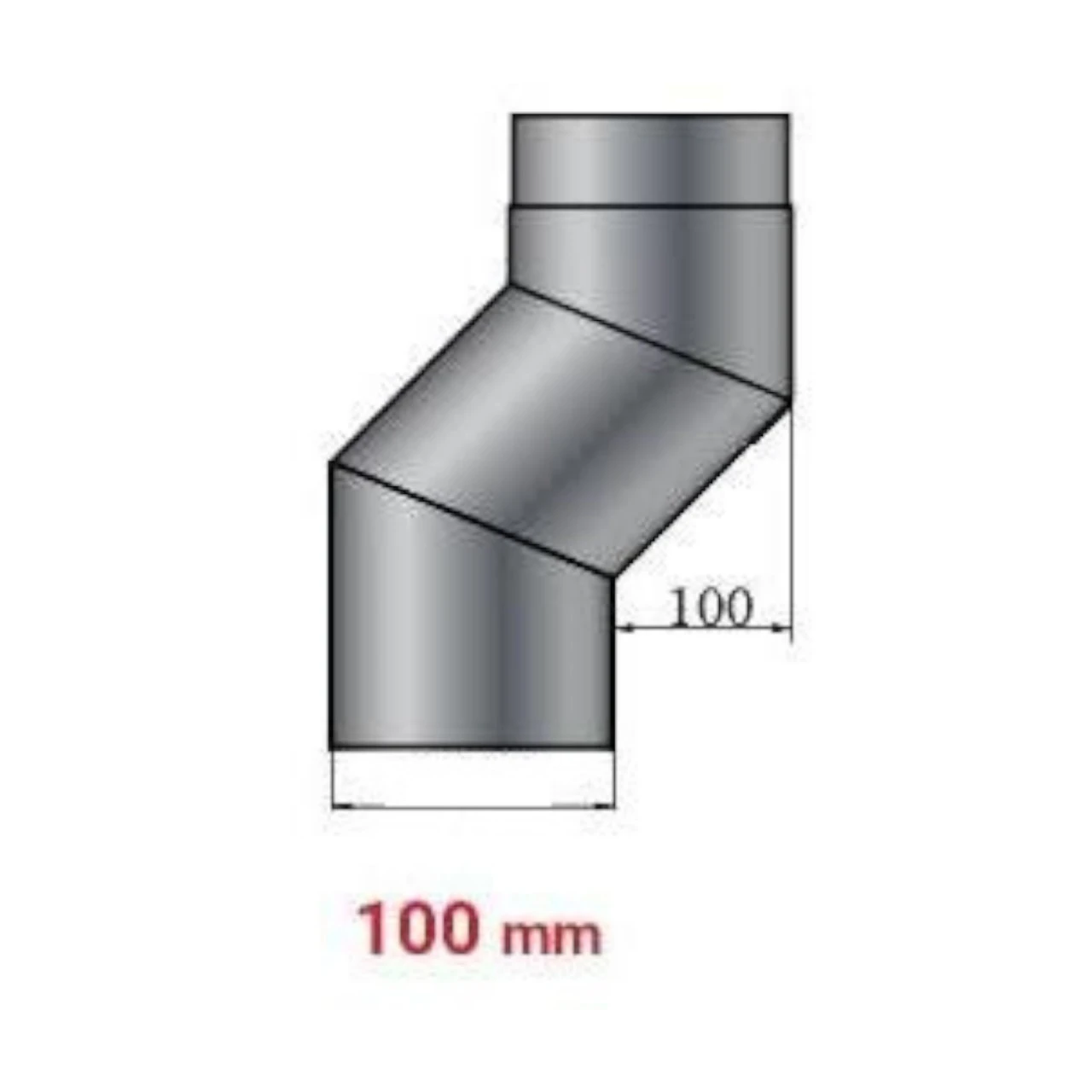 Versatzbogen 100 Mm Länge 355 Mm - 130 Mm Ø 3 Versatzbogen 100 Mm Länge 355 Mm - 130 Mm Ø – Bild 3