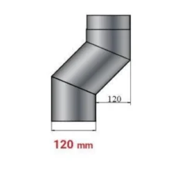 Versatzbogen 120 Mm Länge 370 Mm - 130 Mm Ø -Viessmann Geschaft SB 120 titel 1280x1280