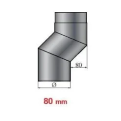 Versatzbogen 80 Mm Länge 335 Mm - 130 Mm Ø -Viessmann Geschaft SB 80 titel 1280x1280