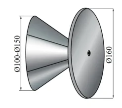 Verschlussdeckel Für Schornstein Öffnungen Mit 100 Bis 150mm Ø Verzinkt