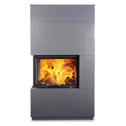 KLL Stahl Grau Systemkamin Kaminbausatz 7kW