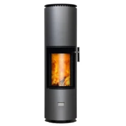 Solitherm Speicher-Kaminofen Grau 6kW DIBT