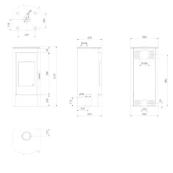 Titan Panorama Kaminofen 11kW -Viessmann Geschaft kaminofen titan glas panorama masse 1280x1280