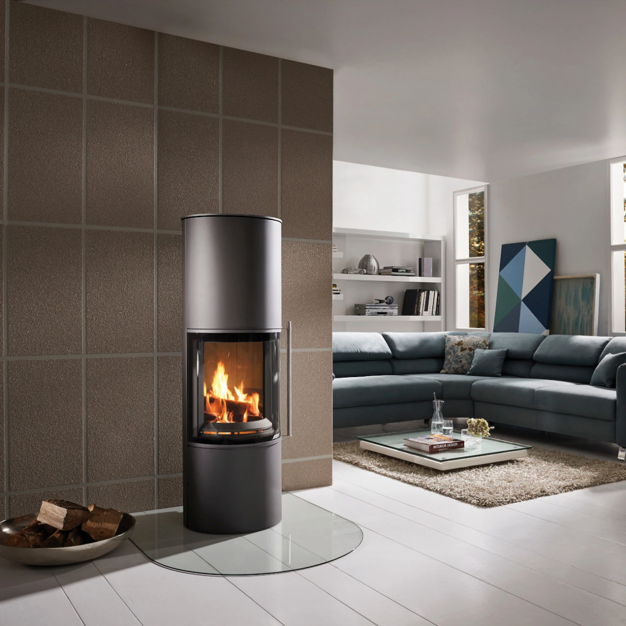 Akono 180° Panorama Kaminofen 7kW Wärmespeicherung Gussgrau 5 Akono 180° Panorama Kaminofen 7kW Wärmespeicherung Gussgrau – Bild 5