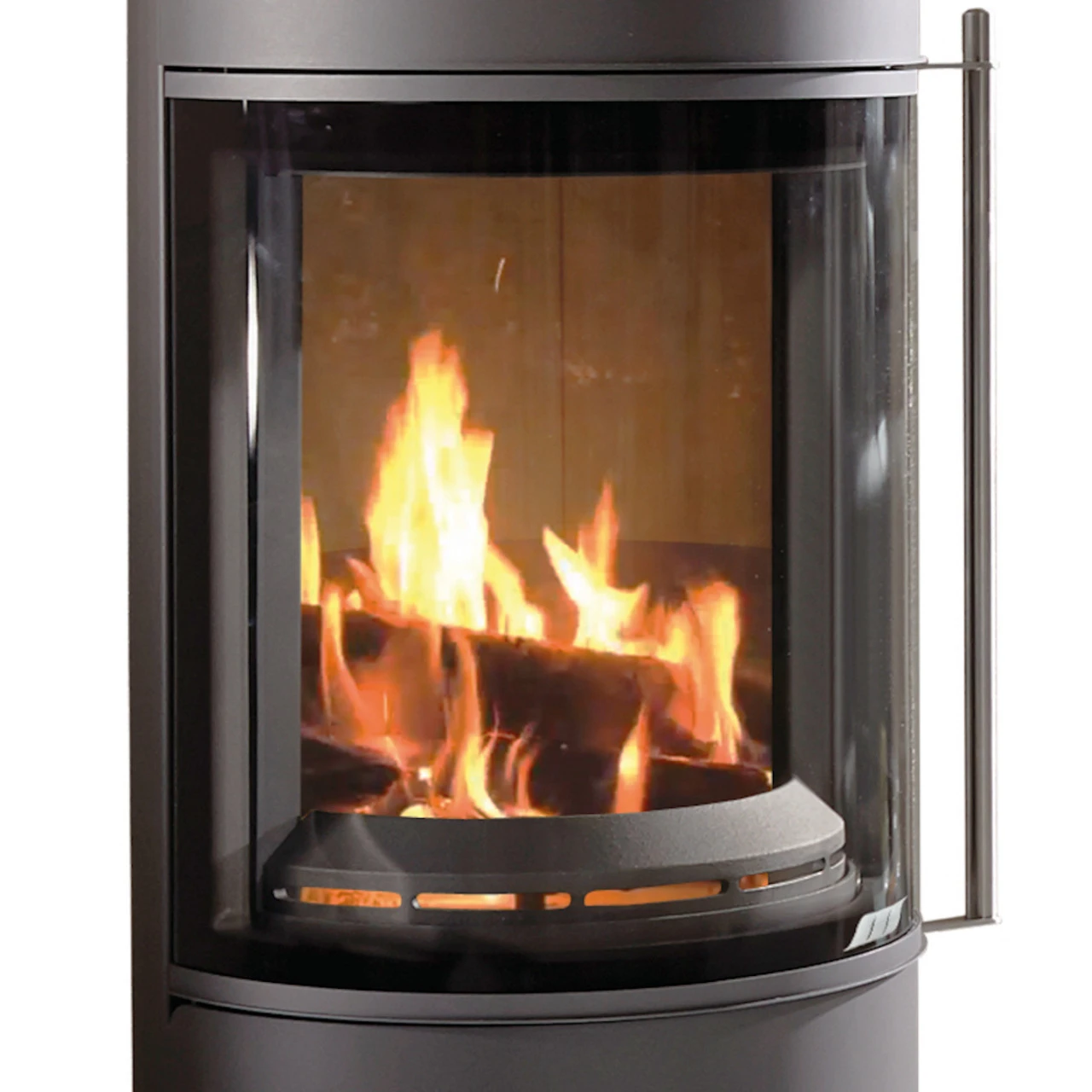 Akono 180° Panorama Kaminofen 7kW Wärmespeicherung Gussgrau 2 Akono 180° Panorama Kaminofen 7kW Wärmespeicherung Gussgrau – Bild 2