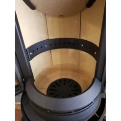 Akono 180° Panorama Kaminofen 7kW Wärmespeicherung Gussgrau 21 Akono 180° Panorama Kaminofen 7kW Wärmespeicherung Gussgrau -Viessmann Geschaft koppe akono schwarz ausstellung1 1280x1280 1