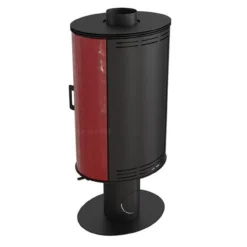 Koza AB/S/N/O/Glass Drehbarer Kaminofen 8kW Rote Kacheln -Viessmann Geschaft koza absnoglassrot hinten web 1280x1280