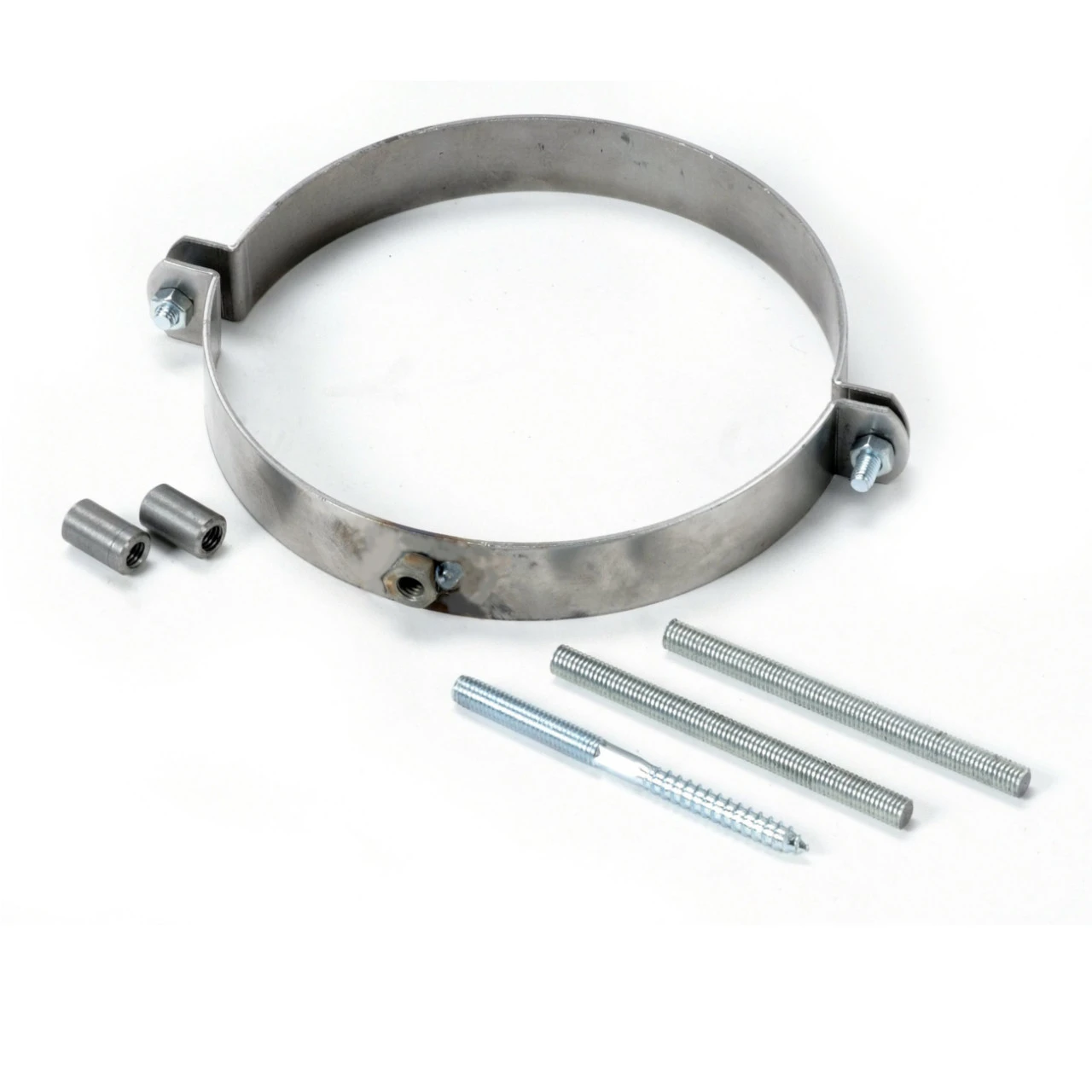 Rohrhalterset / Schelle Mit Schrauben Und Gewindestangen - 150 Mm Ø 2 Rohrhalterset / Schelle Mit Schrauben Und Gewindestangen - 150 Mm Ø – Bild 2