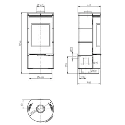 Andorra Keramik Plus Schwarz 7kW Kaminofen -Viessmann Geschaft thorma andorra keramik plus kaminofen masse 1280x1280