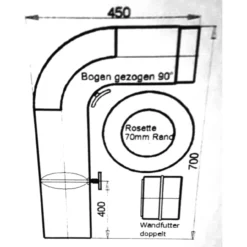 Rauchrohrset 90° Gezogener Bogen 150mm Ø Wandrosette Mauermuffe -Viessmann Geschaft v3s masse 1280x1280 1