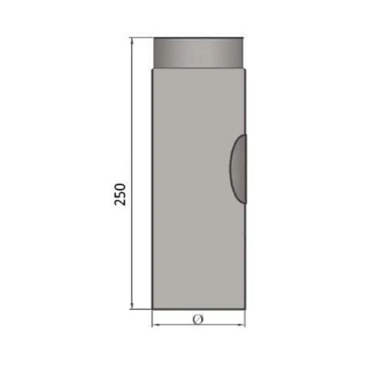 Verlängerungsrohr 250 Mm Lang Mit Reinigungsöffnung 120 Mm Ø 3 Verlängerungsrohr 250 Mm Lang Mit Reinigungsöffnung 120 Mm Ø – Bild 3